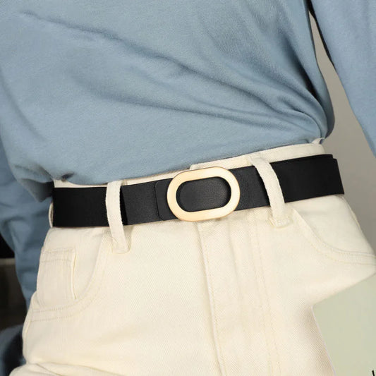Flyshadow new ladies belt new fashion hundred with skirt belt ins wind simple Korean decorative jeans belt