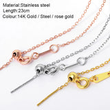 Flyshadow Women Gold Color Anklets Link Chain Stainless Steel Foot for Men Women Jewelry Leg Chain Ankle Chains Anklets Jewelry