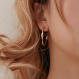 Flyshadow Classic Small Round Ring Earrings Punk Simple Korean Version of Round Earrings Ladies Jewelry Earrings Gifts