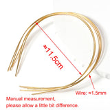 Flyshadow 10pcs 5pcs 1.5mm Metal Headband Base Hairband Wire Rims Hoop for Headwear DIY Bride Wedding Hair Jewelry Making Accessories