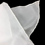 Flyshadow 100% Pure Silk Plain White 8mm Habotai Hand Rolled Lady Long Silk Scarf for Painting and dyeing