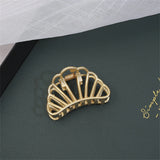 Flyshadow New Women Girls Cute Hollow Geometric Gold Alloy Hair Claws Simple Hair Clips Fashion Hairpins Hair Accessories