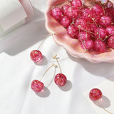 Flyshadow New Arrival Acrylic Earring fashion Geometric fine Women Dropg6f2 Earrings contracted sweet cherry modelling long earrings