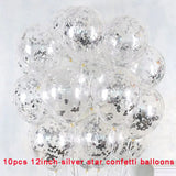 Flyshadow 10pcs 12inch Confetti Latex Balloons Happy Birthday Party Decorations Adukt Kids Boy Girl Baby Shower Wedding Helium Globos