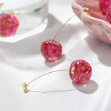 Flyshadow New Arrival Acrylic Earring fashion Geometric fine Women Dropg6f2 Earrings contracted sweet cherry modelling long earrings