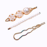 Flyshadow 3Pcs/Set Pearl Hair Clips For Women Sweet Style Hairpin Girls Side Clip Ladies Luxury Barrettes Headwear Accessories