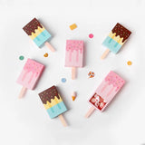 Flyshadow 5pcs/10pcs Ice cream Shape Candy Boxes Cartoon Pull-out Tray Kraft Paper Popcorn Box Baby Shower Party Favors Box Birthday Decor