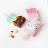 Flyshadow 5pcs/10pcs Ice cream Shape Candy Boxes Cartoon Pull-out Tray Kraft Paper Popcorn Box Baby Shower Party Favors Box Birthday Decor