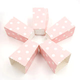 Flyshadow 12pcs Pink Stripe Wave Dot Paper Popcorn Boxes Bag Birthday Party Decoration Christmas Baby Shower Party Supplies