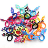 Flyshadow 10/20Pcs Random Color Children Elastic Hair Rope Cute Polka Bow Hair Bands Girl Ponytail Holder Cartoons Hair Accessories