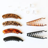 Flyshadow New Fashion Frosted ABS Vertical Banana Clip Women's Twist Hair Claw Ponytail Hairpin Hair Accessories Hairgrip