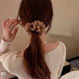 Flyshadow New Ladies Plush Wrinkle Hair Ring Fashion Elastic Hair Rope Ponytail Rubber Band Hair Accessories