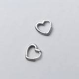 Flyshadow Exquisite Piercing Heart Stud Earrings for Women Femme Wedding Party Femme pendientes Brincos Fashion Jewelry Gift