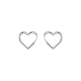 Flyshadow Exquisite Piercing Heart Stud Earrings for Women Femme Wedding Party Femme pendientes Brincos Fashion Jewelry Gift