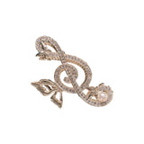 Flyshadow New Women Elegant Music Note Shape Hair Clips Luxury  Rhinestone Decor Ponytail Claw Clip ACCESSORI FOR GIRL Heawear accessory