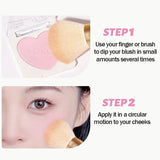 Flyshadow Love Powder Blusher Long-lasting Natural Matte Cheek Contour Tint Peach Pink Facial Blusher Cosmetics Single Color Blush Palette