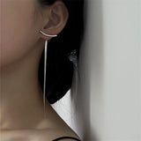 Flyshadow Simple Earrings for Women Long Tassel Earrings Ear Line Pendientes Fashion Elegent Earrings Drop Earrings