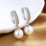 Flyshadow 2024 Pearl Earrings Genuine Natural Freshwater Pearl Earrings Pearl Jewelry For Wamen Wedding Gift