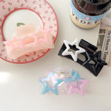 Flyshadow Korean Style Girl Y2K Star Hair Clips Claw Women Acrylic Acetic Acid Shark Clip Fashion Cool Headwear Hair Accessories Female