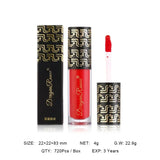 Flyshadow Ryukin Matte Liquid Lipstick Makeup Lip Glaze Moisturizing Waterproof Durable Lip Mud Non-stick Cup Rose Red Lip Gloss Makeup