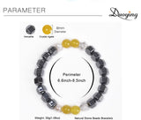 Flyshadow Natural Stone Beaded Bracelet for Men and Women Crystal Agate Black Magma Pearls Jewelry Exotic Valentine's Gifts Hot Sales