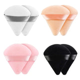 Flyshadow 2Pcs Triangle Powder Puff Face Makeup Sponge Soft Velvet Cosmetic Puff Blender Beauty Foundation Sponge Make Up Accessories