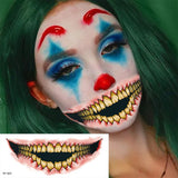 Flyshadow 10/2pcs Halloween Waterproof Temporary Tattoo Stickers Bloody Makeup Zombie Scar Tattoo Decoration Wound Horror Blood Sticker