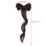 Flyshadow Bow Half-Tied High Ponytai Hairpin Chicken Feather Wig Braid Hair Clip Hair Pin Braid Wig Braid Fluffy Styling Hair Accessories