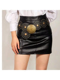 Flyshadow Retro Exaggerated Jeans Style Women'S Waist Belt With Decorations For Dress Skirt