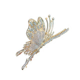 Flyshadow New Fashion Hair Claw grace Butterfly Hair Clip Women Rhinestones Luxury Exquisite Hairpin Shark Clip Hair Accessories Heawear