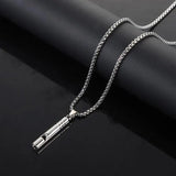 Flyshadow Outdoor Emergency Whistle Pendant Necklace Unisex Simple Silver Color Sweater Necklace For Women Men Jewelry Gifts