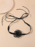 Flyshadow Vintage Lace Black Flower Choker Necklace For Women Gothic Strap Clavicle Chain Collar Rock Party Jewelry  Wholesale