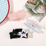 Flyshadow Korean Style Girl Y2K Star Hair Clips Claw Women Acrylic Acetic Acid Shark Clip Fashion Cool Headwear Hair Accessories Female