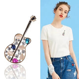 Flyshadow Fashion Rhinestone Flying Wing Music Note Brooches Women Jewelry Coat Scarf Office Party Brooch Pins Clothing Accessories Gift