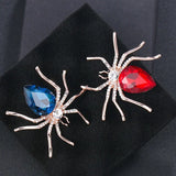 Flyshadow Fashion Spider Crystal Flower Pins Brooches Wedding Jewelry Bijouterie Corsage Dress Coat Brooch Pin Accessories