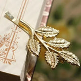 Flyshadow Creative Shape Leaf Olive Branches Wedding Hair Accessories Olive Branches Leaves Bride Hairpin Side Folder Jewelry Hairwear