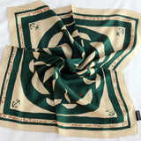 Flyshadow Luxury Brand Square 100%  Pure Silk Twill Print Soft Fashion Neck Scarf  for Girls