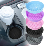 Flyshadow 2PCS Car Cup Coaster, Waterproof Non-Slip Sift-Proof Spill Saucer Car Interior Accessories