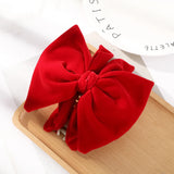 Flyshadow Large Size Hair Bow Claws Hair Clip Black Red Party Headwear Ponytail Hairpins Hair Crab For Women Hair Accessories