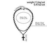 Flyshadow Ingemark Gothic Black Cross Jesus Star Pendant Choker Necklace for Women Punk Vintage Metal Chain Neck Jewelry Accessories New