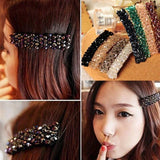 Flyshadow Bling Women Fashion Delicate Fashion Headwear Handmade Full Crystal Hair Clip Barrette Hairpin Accessories for Creative Gifts