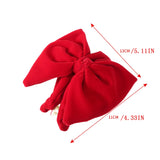 Flyshadow Large Size Hair Bow Claws Hair Clip Black Red Party Headwear Ponytail Hairpins Hair Crab For Women Hair Accessories