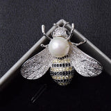 Flyshadow Fashion Crystal Rhinestone Bee Insect Brooch Vintage Enamel Animal Brooch Pin For Women Men Statement Retro Jewelry Accessoreis