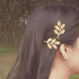 Flyshadow Creative Shape Leaf Olive Branches Wedding Hair Accessories Olive Branches Leaves Bride Hairpin Side Folder Jewelry Hairwear