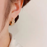 Flyshadow New Design Compact Ears of Wheat High-end Ear Buckle Feminine Earrings Jewelry Gifts Delicate Design Fashion Jewelry