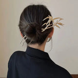 Flyshadow Retro Bamboo Hairpin Hair Sticks Women Elegant Ponytail Hair Clips Headwear Styling Tools Fashion Hair Accessories