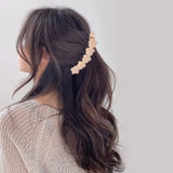 Flyshadow Large flower Vertical Banana Hair Clip Matte Long Straight Short Head Claw Ponytail Holder Hairpin Jewelry Headwear For Women