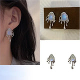 Flyshadow Fashion Moon Butterfly Shape Tassel Earring Korean Edition Earrings Temperament Fairy Jewerly Accessories for Women