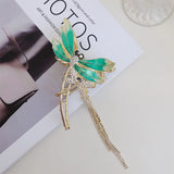 Flyshadow Temperament Dragonfly Clip Hair Claw Female New High-end Shark Clip Large Tassel Ponytail Claw Clip WOMAN HAIR CLIP ACCESSORI