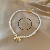 Flyshadow Aesthetic Pearl Necklace Korean Fashion Choker Planet Necklace Heart Pendant Y2k Accessories Cool Girl Hip Hop Jewelry